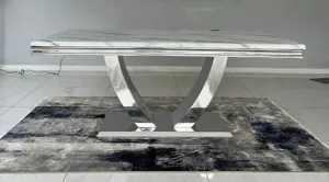Alvaro 8 seater marble dining table-CS