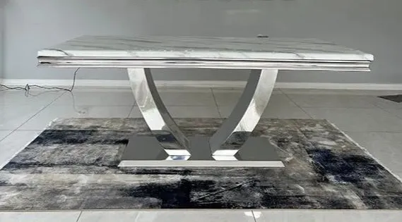 Alvaro 8 seater marble dining table-CS