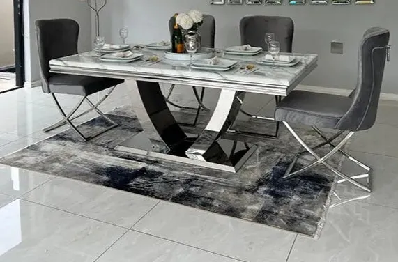 Alvaro 8 seater marble dining table-CS