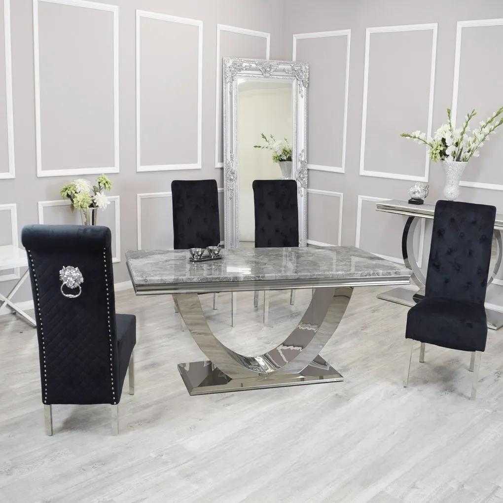 Alvaro 8 seater marble dining table-CS