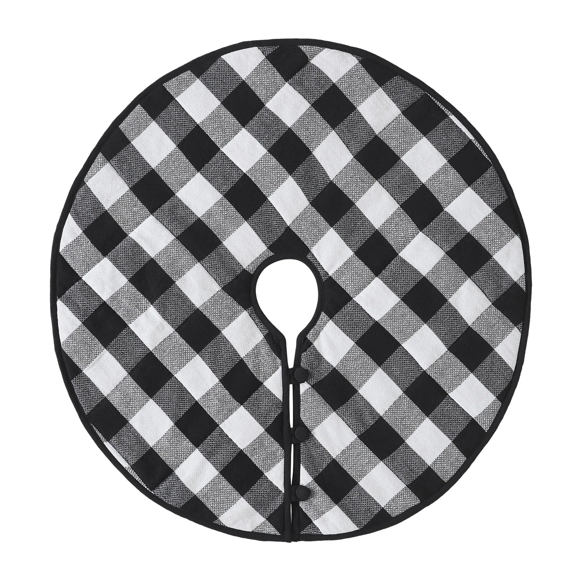 Annie Black Buffalo Check Tree Skirt 36"