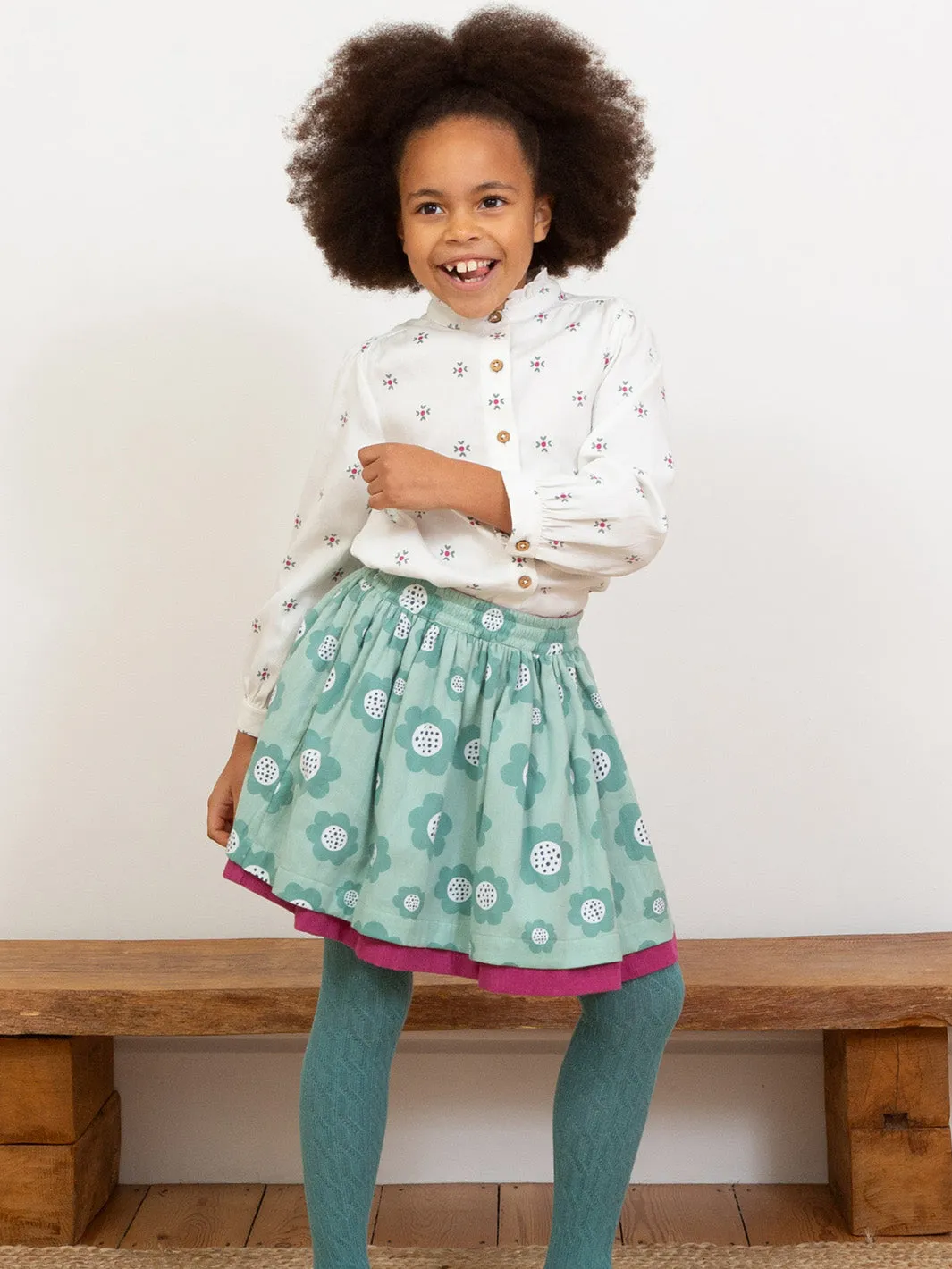 Big bloom reversible skirt