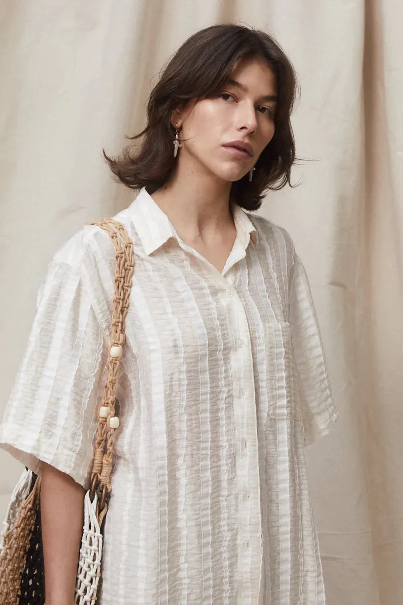 BLANCA STUDIO Womens Micola Short Sleeve Shirt - White