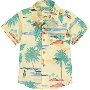 Boys Aloha Cotton Button Down Short Sleeve Shirt |Hawaii Print | Me and Henry