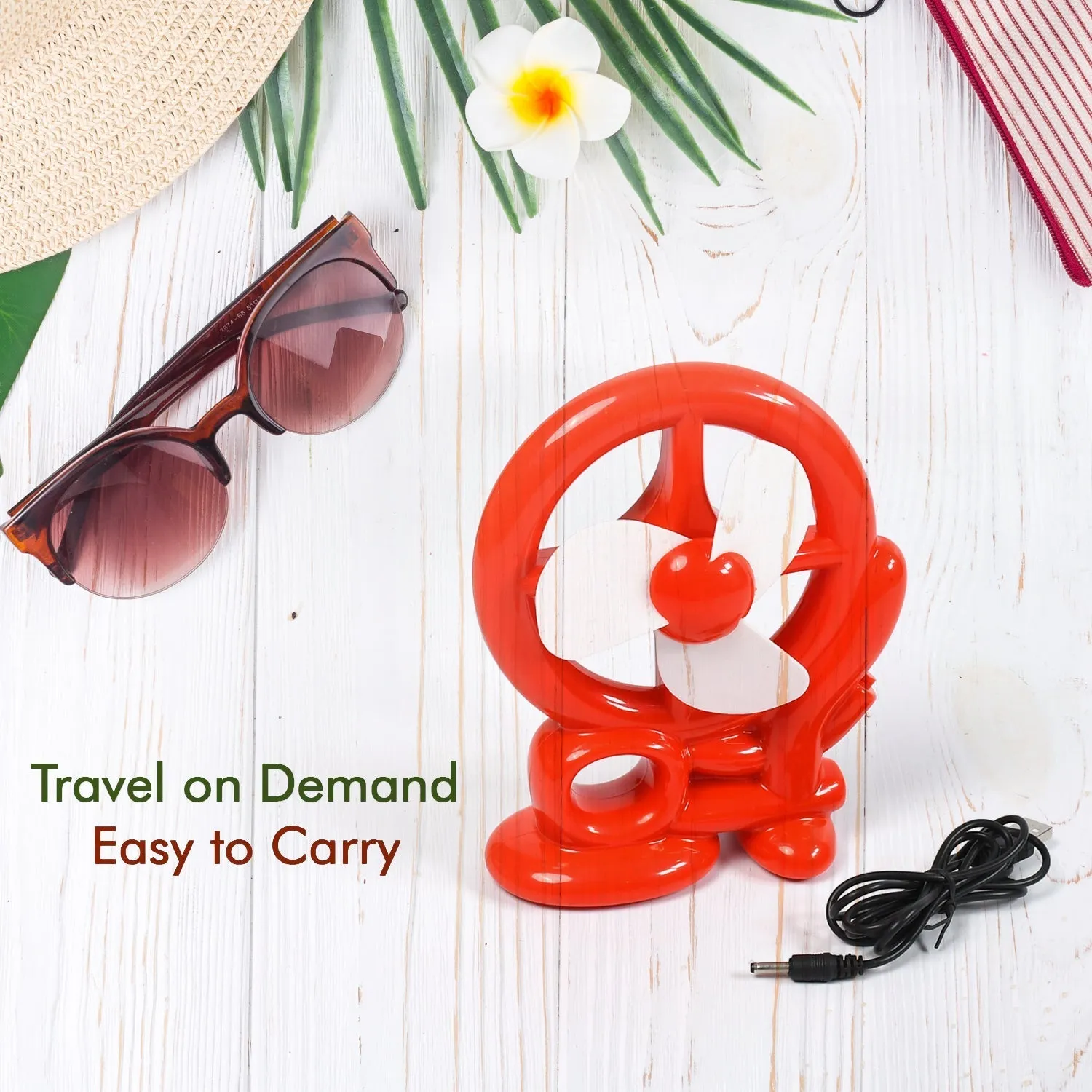 CART SHAPE MINI FAN USB POWERED PORTABLE USB MINI COOLING FAN (Battery Not Include)