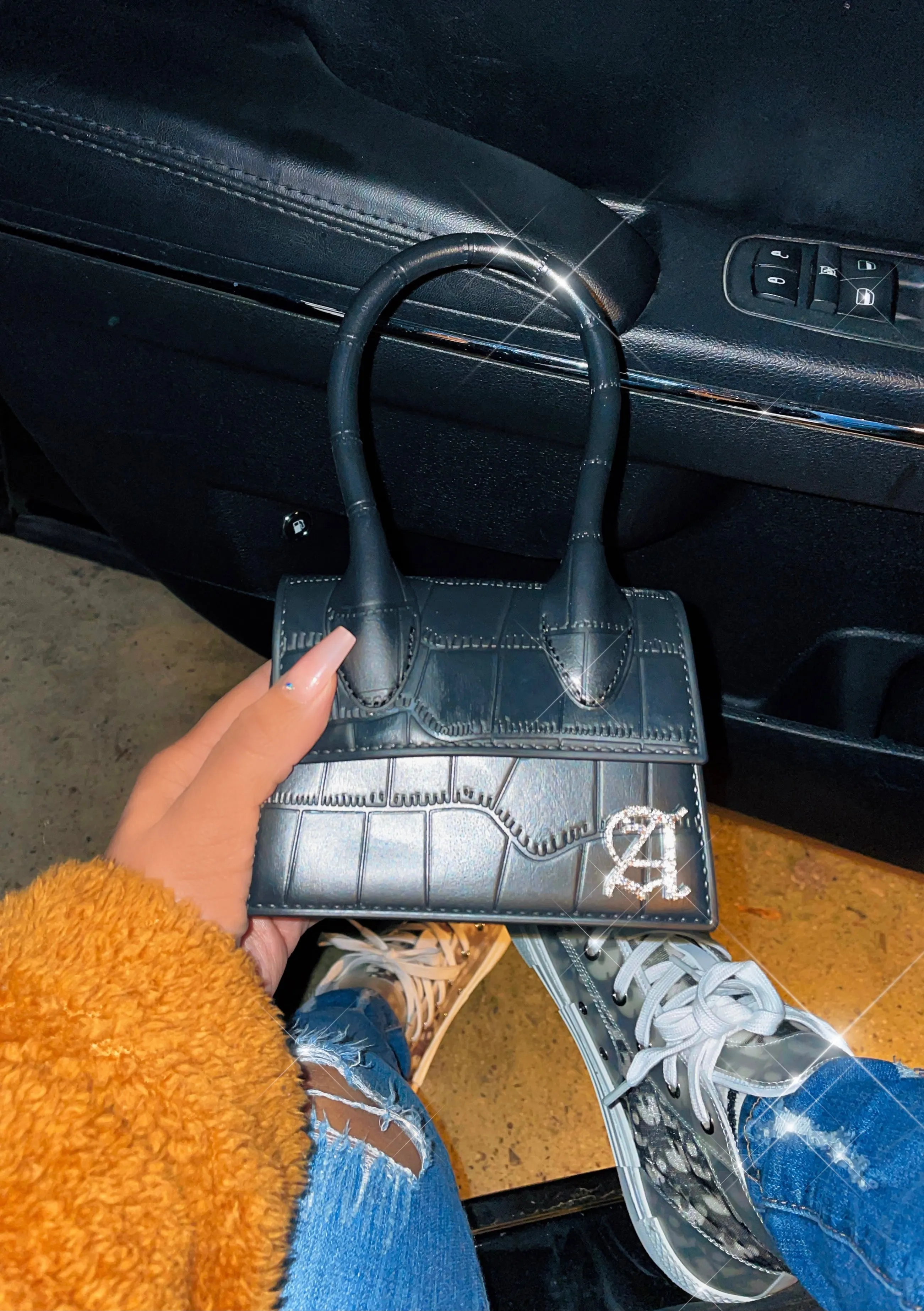 Celebrity Initial Mini Bag - Black