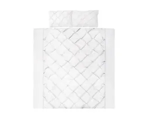 Diamond Pintuck Quilt Cover Set - White