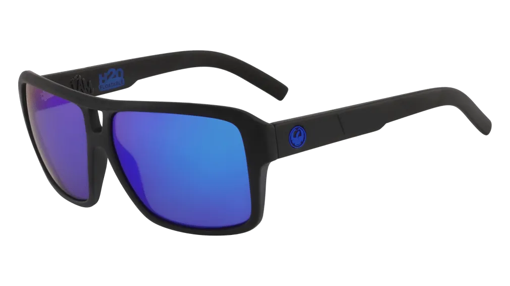 Dragon The Ham H20 Polarized Sunglasses - Matte Black Lumalens Blue Ion Polar
