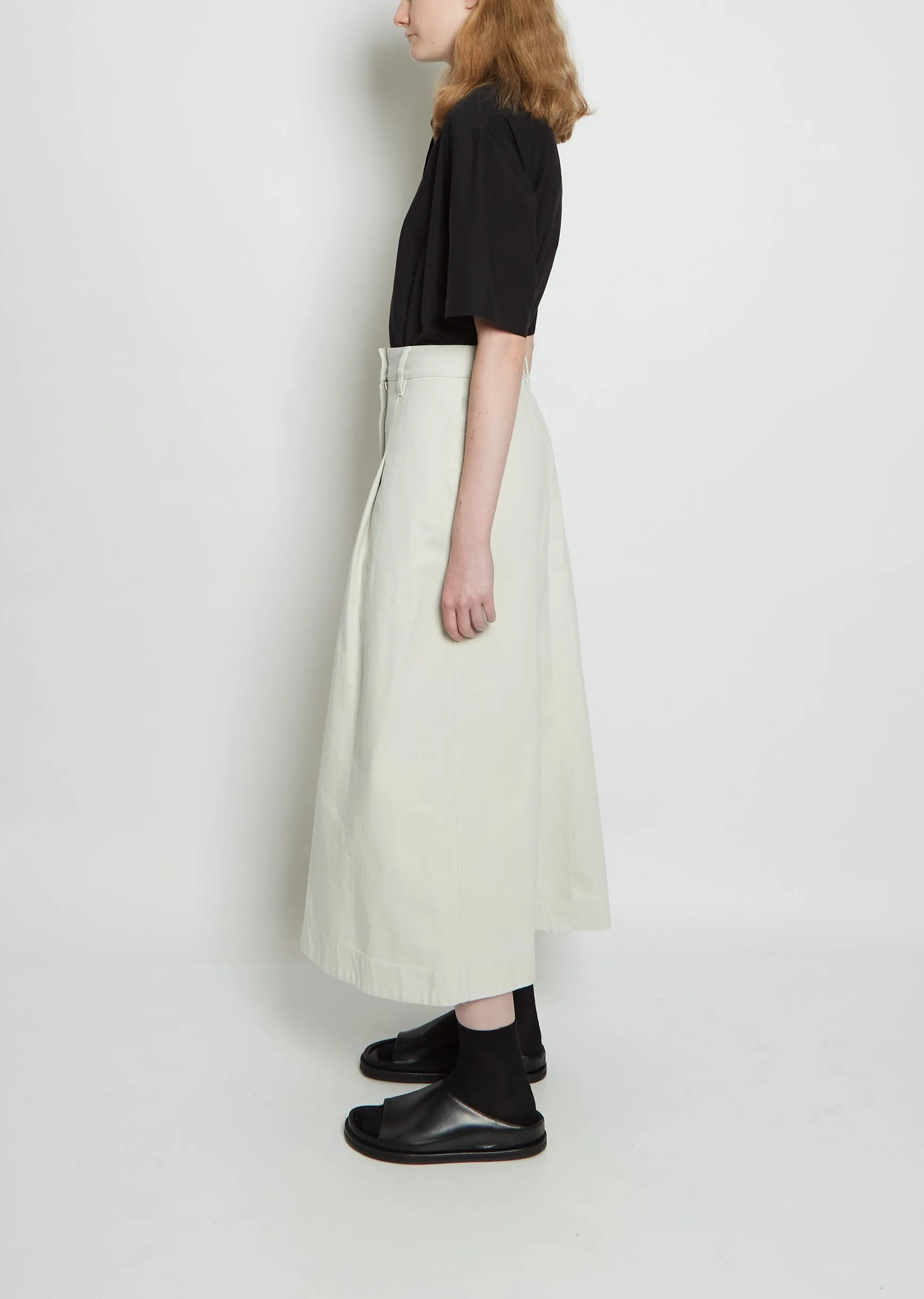 Ecole Soft Wash Cotton Denim Skirt