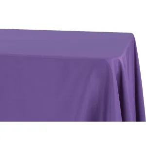Economy Polyester Tablecloth 90"x156" Oblong Rectangular - Purple