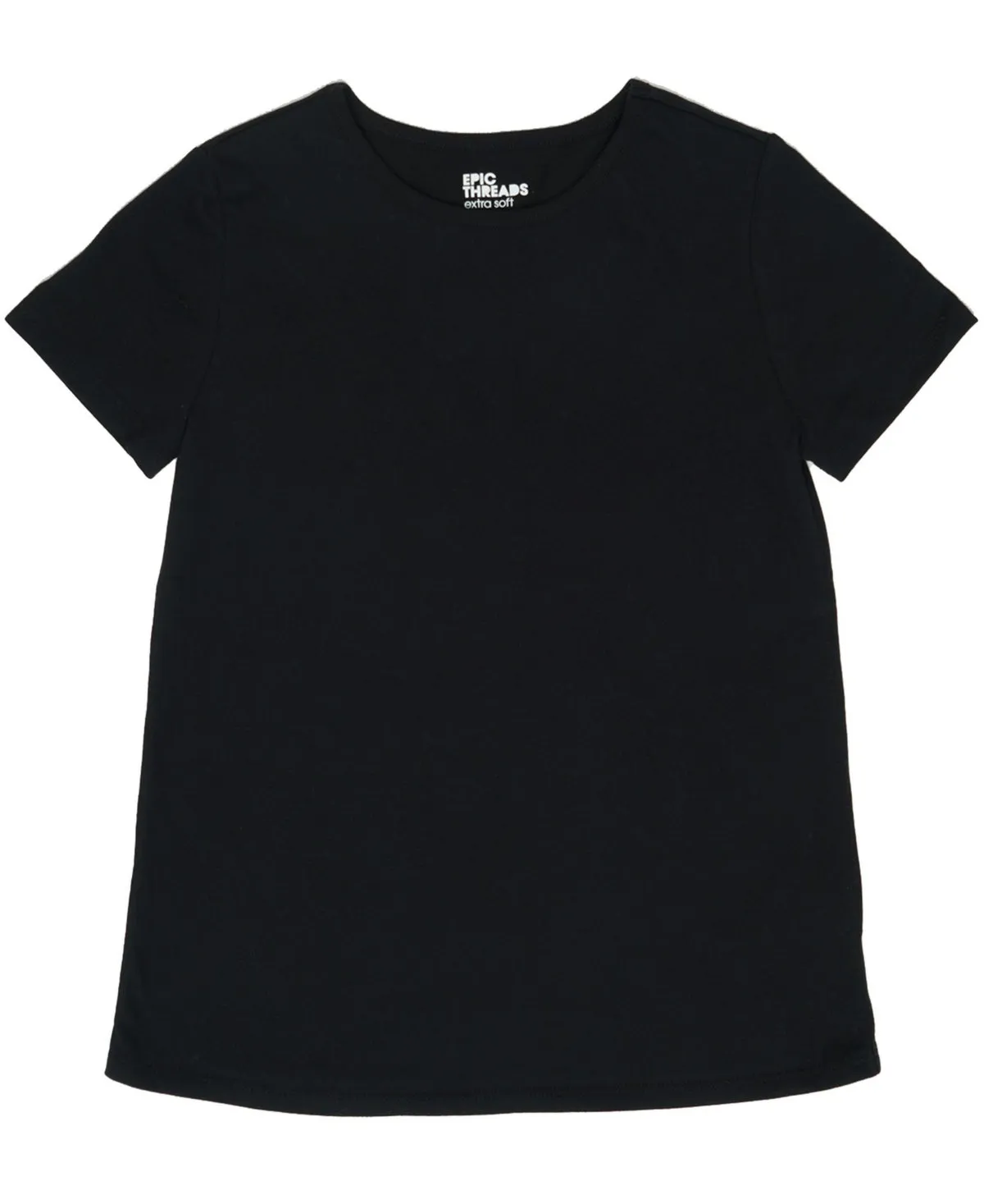 Epic Threads Toddler Girls Basic T-Shirt - Deep Black