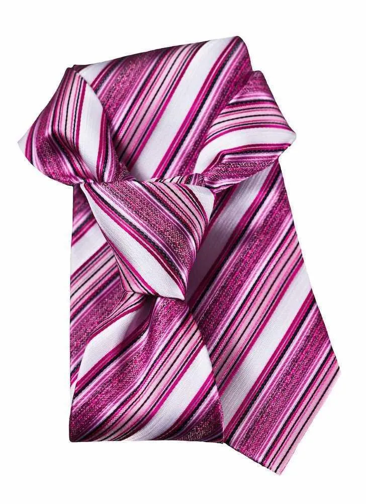 Fuchsia Multi-Striped Tie