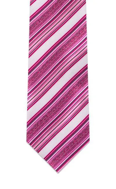 Fuchsia Multi-Striped Tie