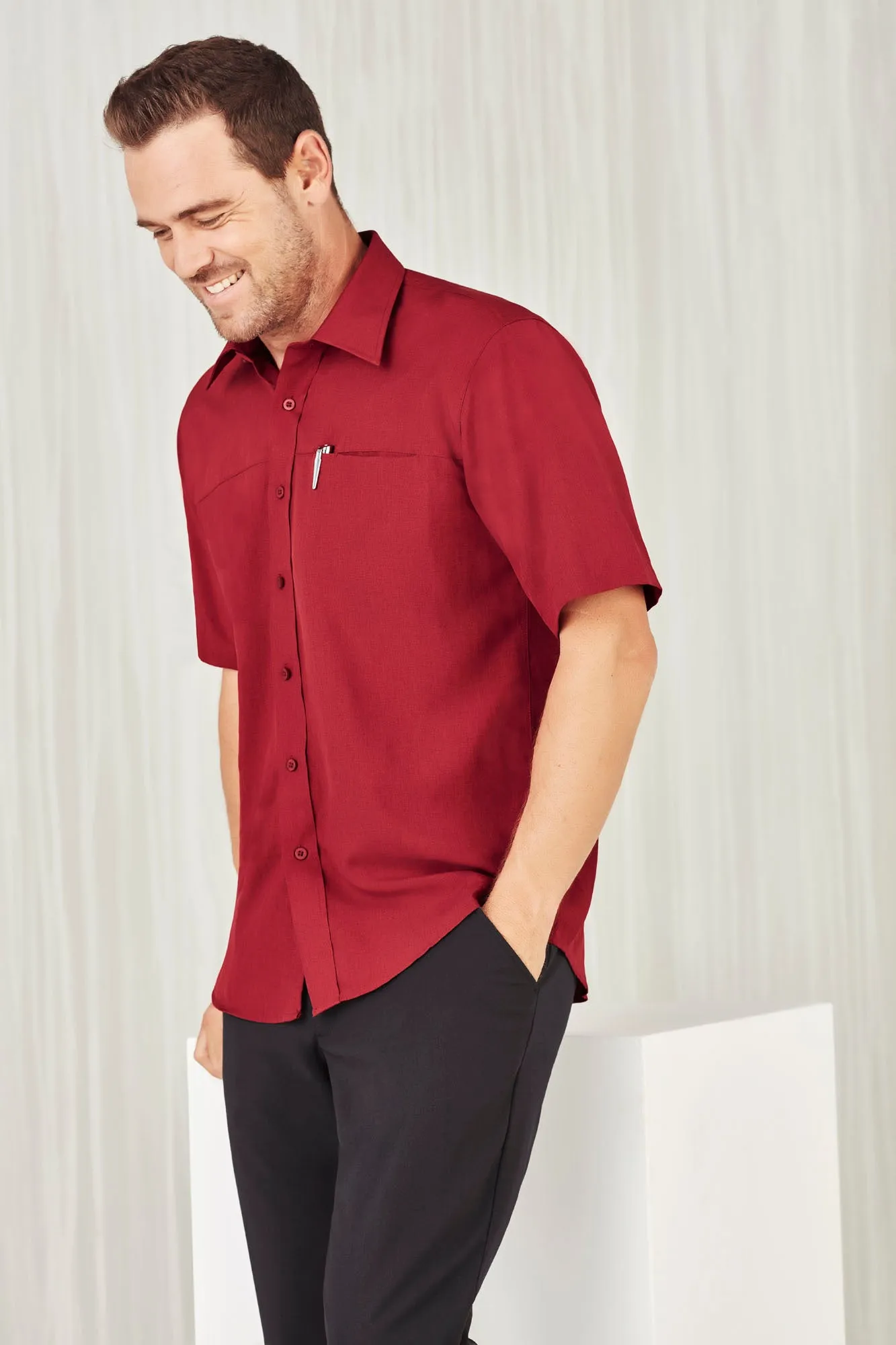 Haven Care Mens Short Sleeve Shirt