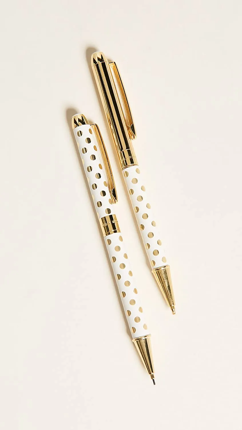 Kate Spade New York Gold Dot Pen & Pencil Set
