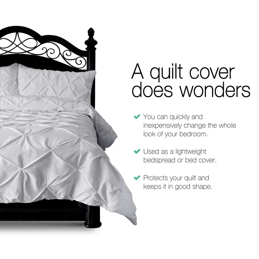 King Size Quilt Cover Set - Grey
