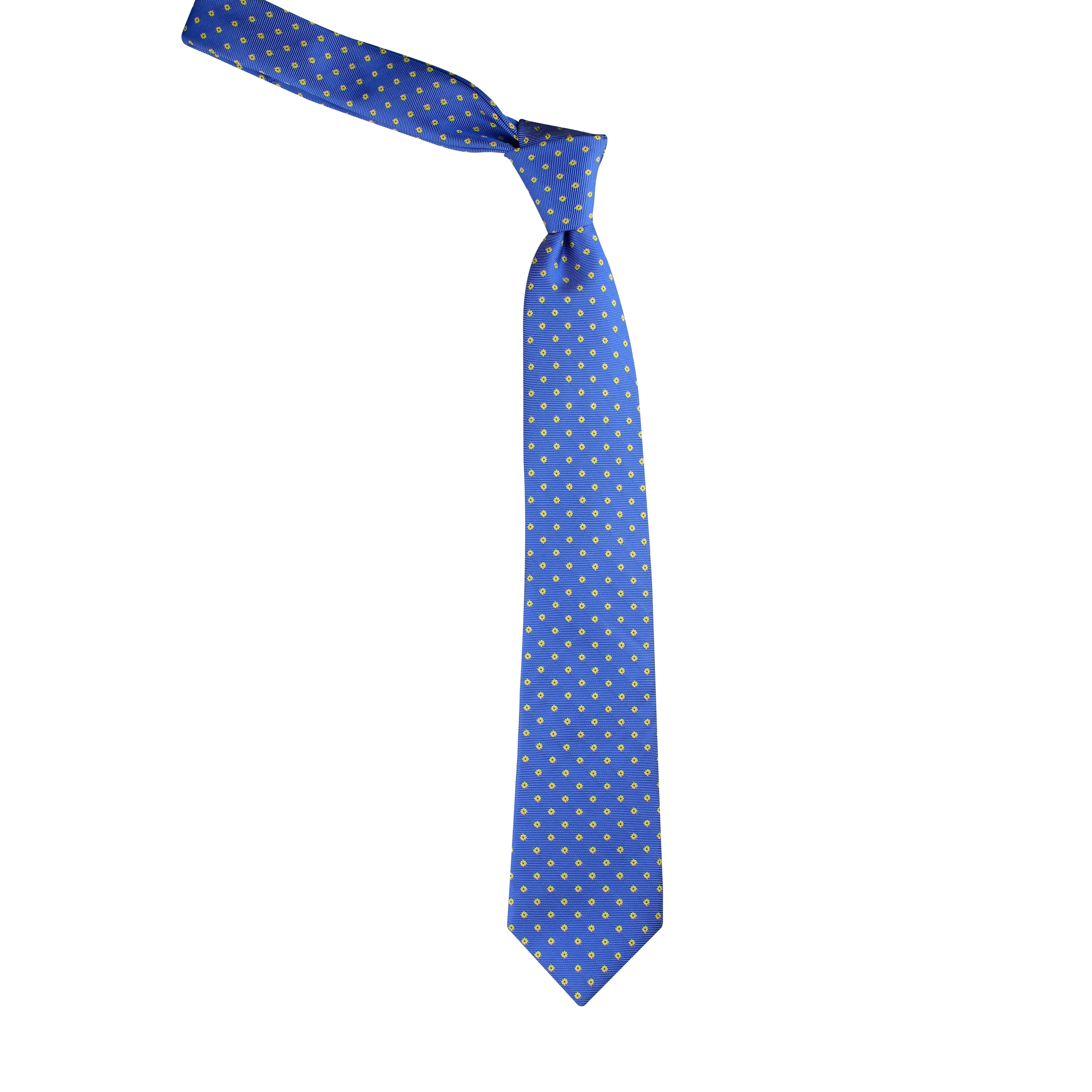 Kovove Elegant Blue Polka Dot Necktie and Pocket Square Gift Box