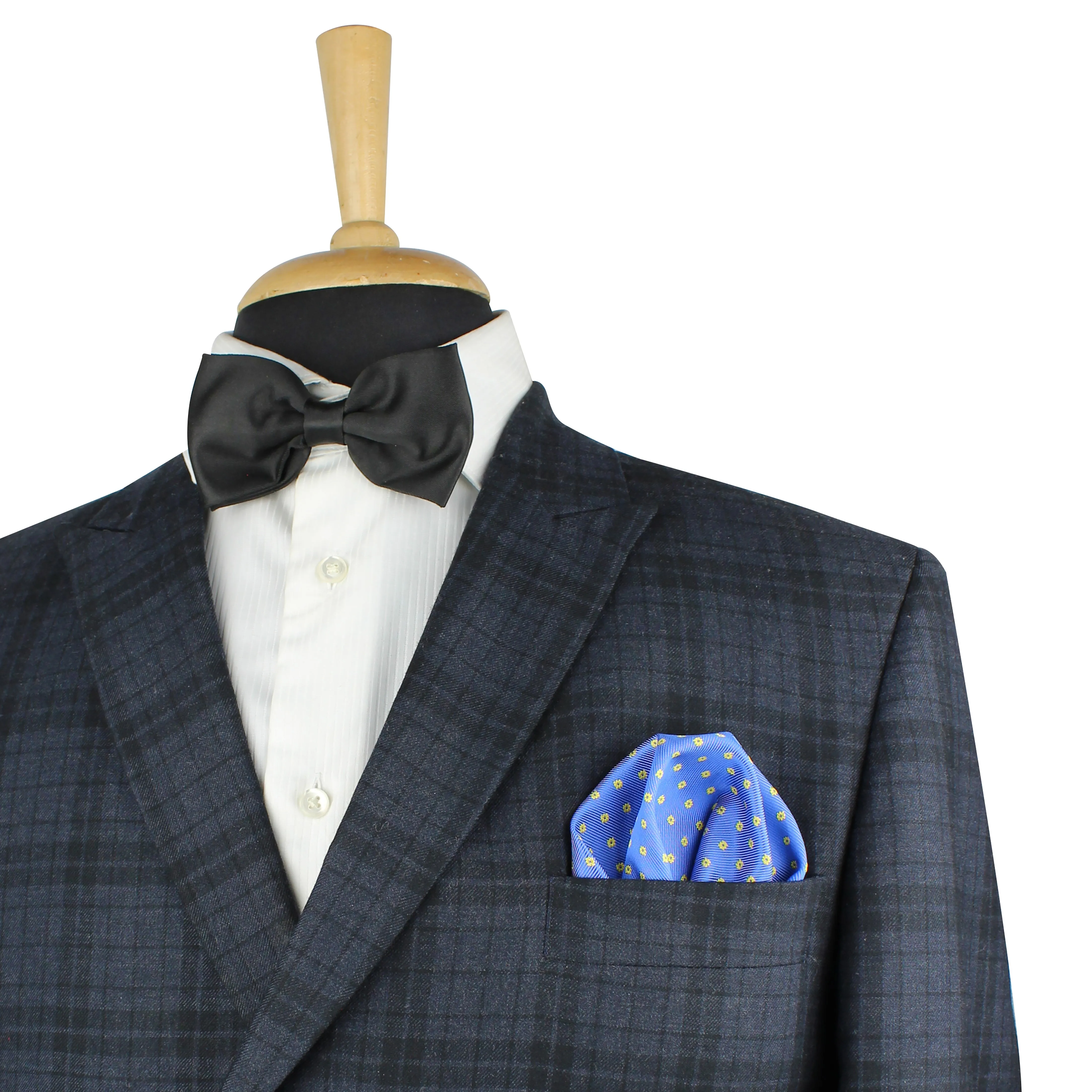 Kovove Elegant Blue Polka Dot Necktie and Pocket Square Gift Box