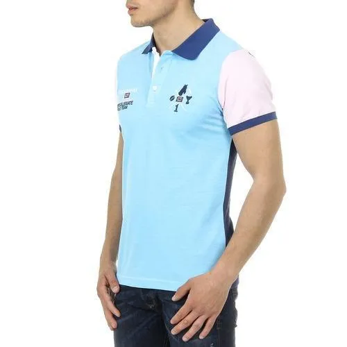 Light Blue L Ufford & Suffolk Polo Club Mens Polo Short Sleeves US009 TURQUOISE