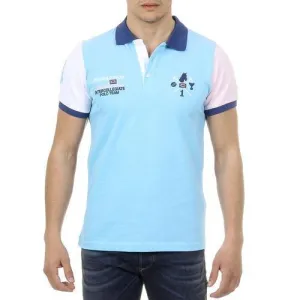 Light Blue L Ufford & Suffolk Polo Club Mens Polo Short Sleeves US009 TURQUOISE