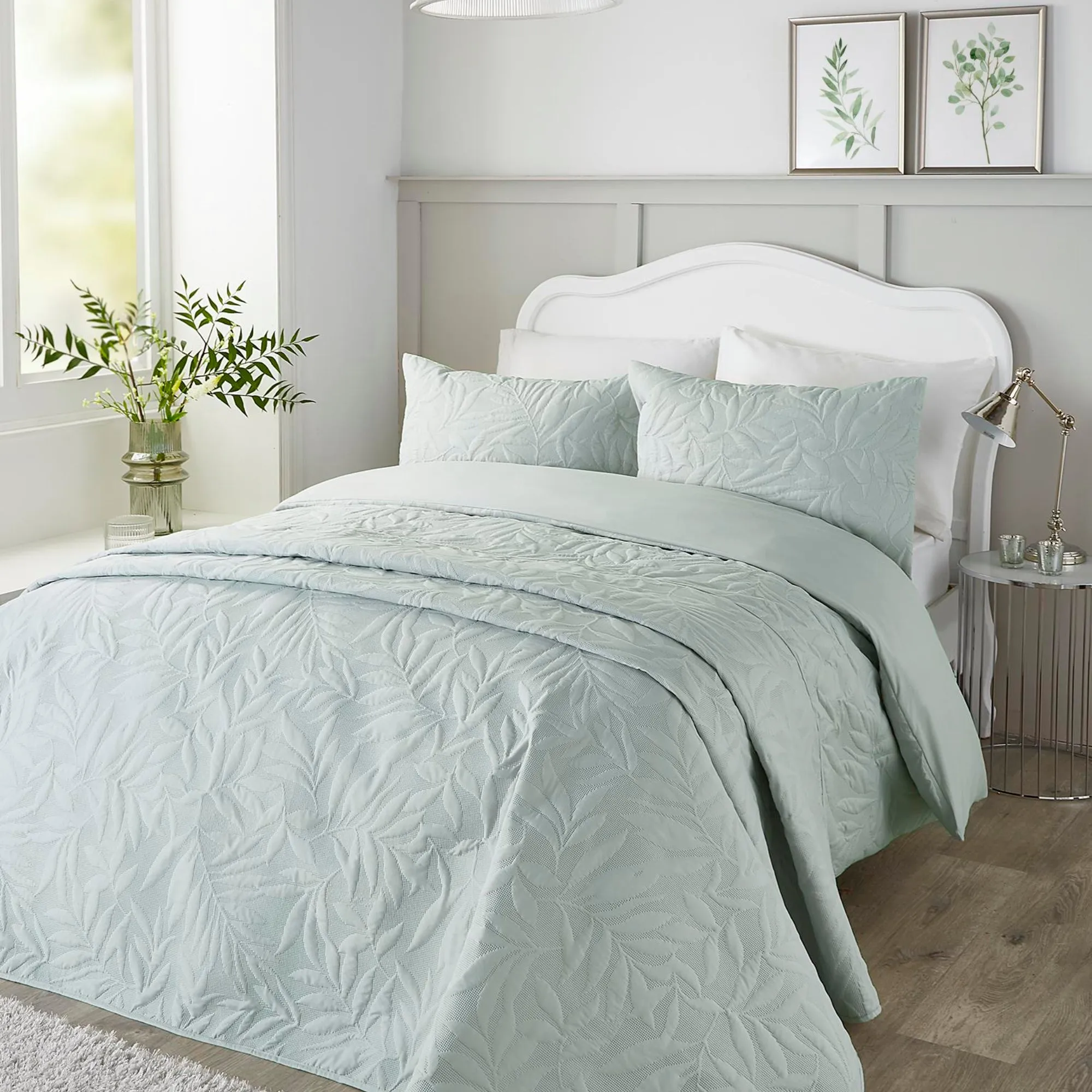 Luana Bedspread by Serene in Green 200cm X 230cm