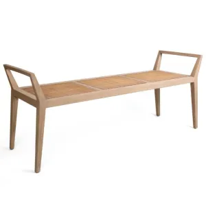 Modern Natural Rattan Seat Bench