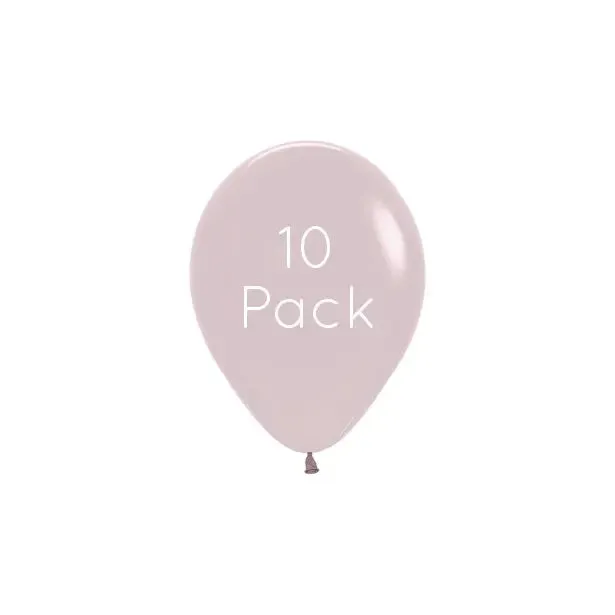 Pastel Dusk Rose Pink Mini Balloons - 10 Pkt