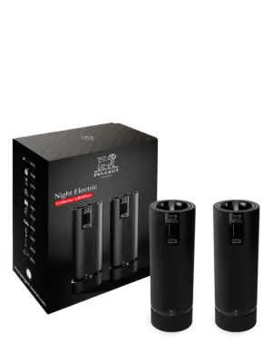 Peugeot Night Electric Gift Box – Set of Line Electric Matte Black Salt and Pepper Mills