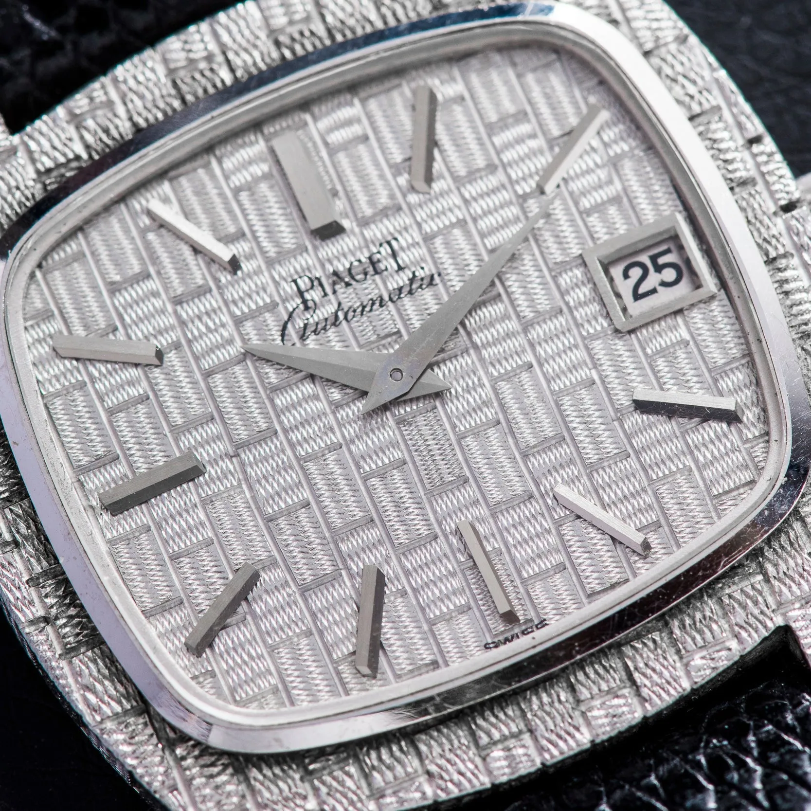 Piaget White Gold 'Basketweave' Dress Watch