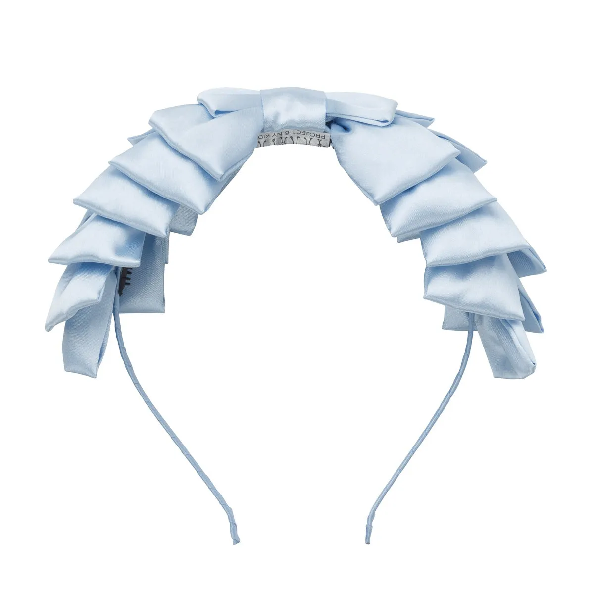 Project 6 Pleated Ribbon Headband - Slate Blue