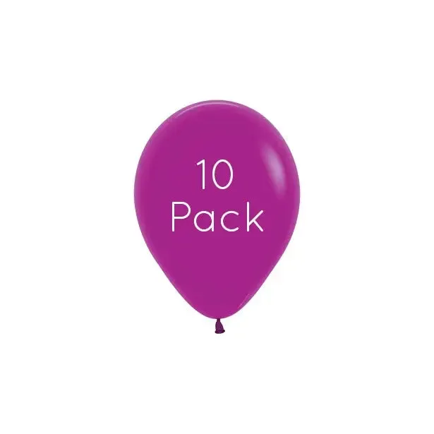 Purple Orchid Mini Balloons - 10 Pkt