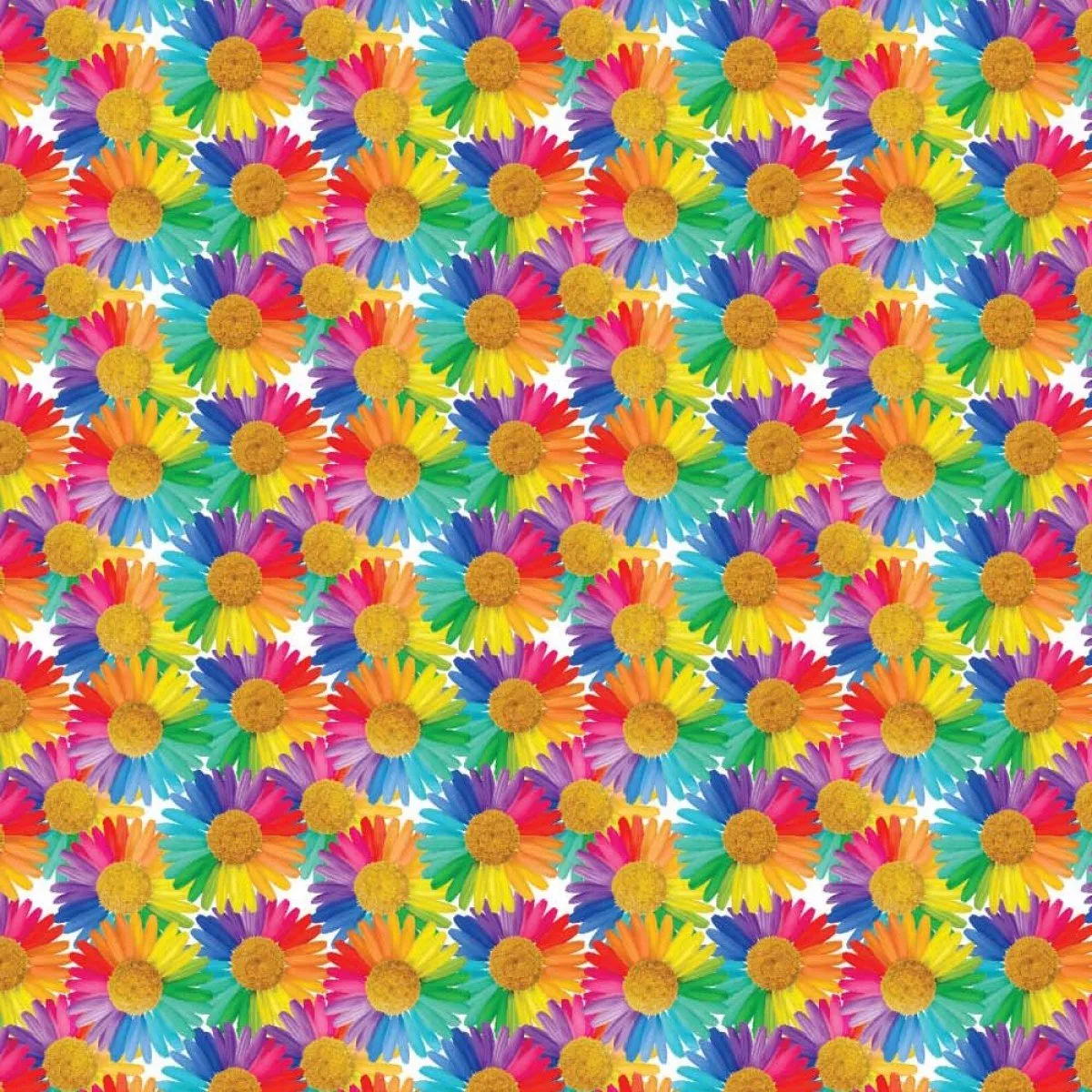 Rainbow Daisy - Digital Cotton Print