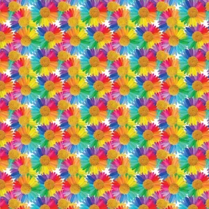 Rainbow Daisy - Digital Cotton Print