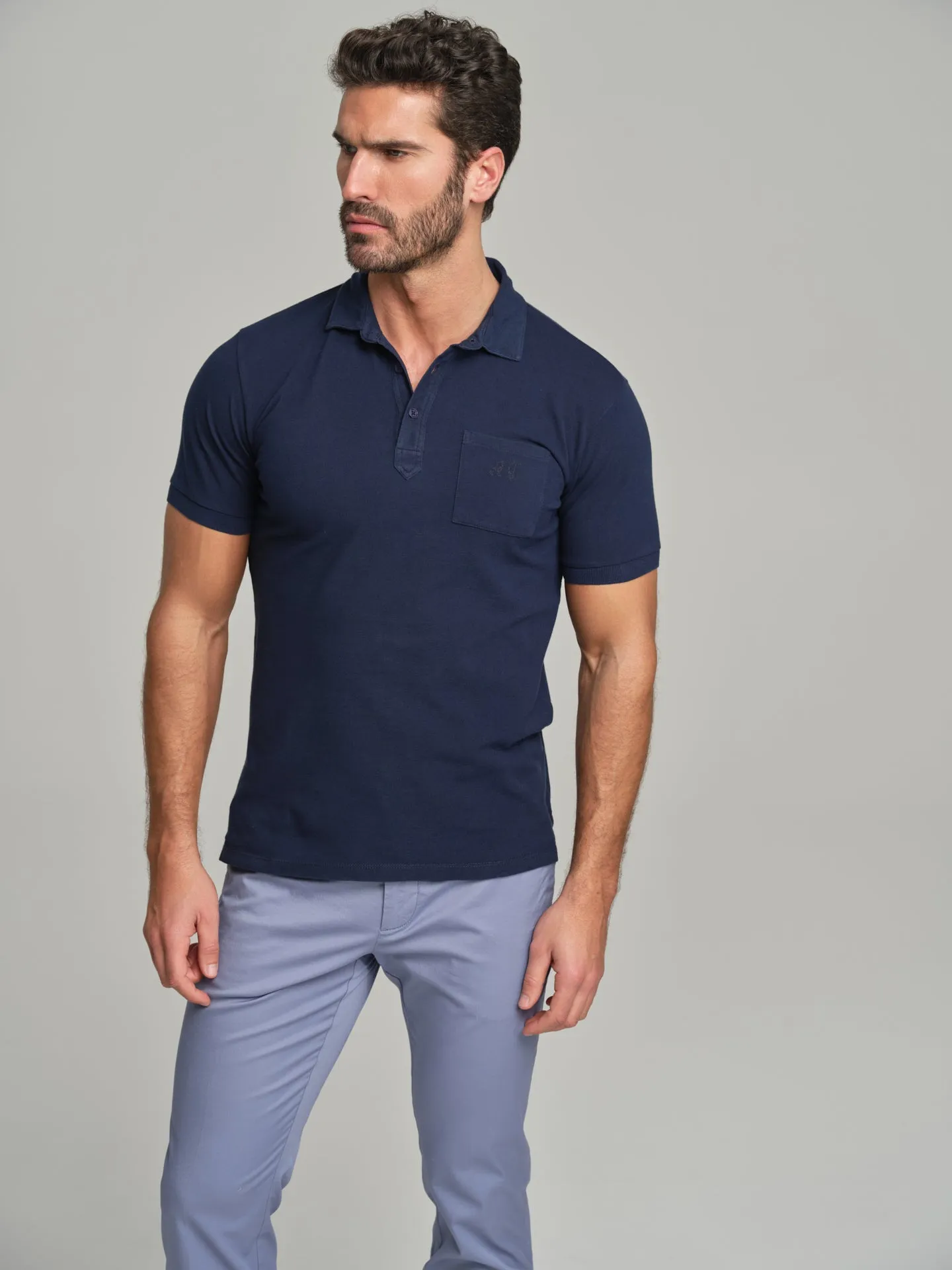 Relax garment dye piquet polo shirt