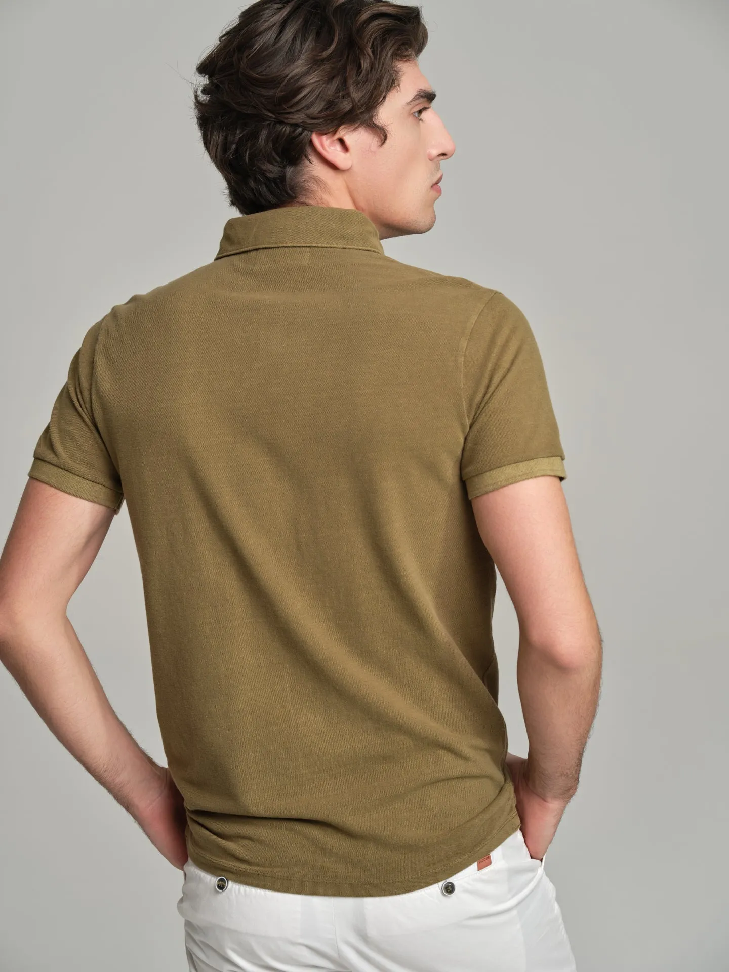 Relax garment dye piquet polo shirt