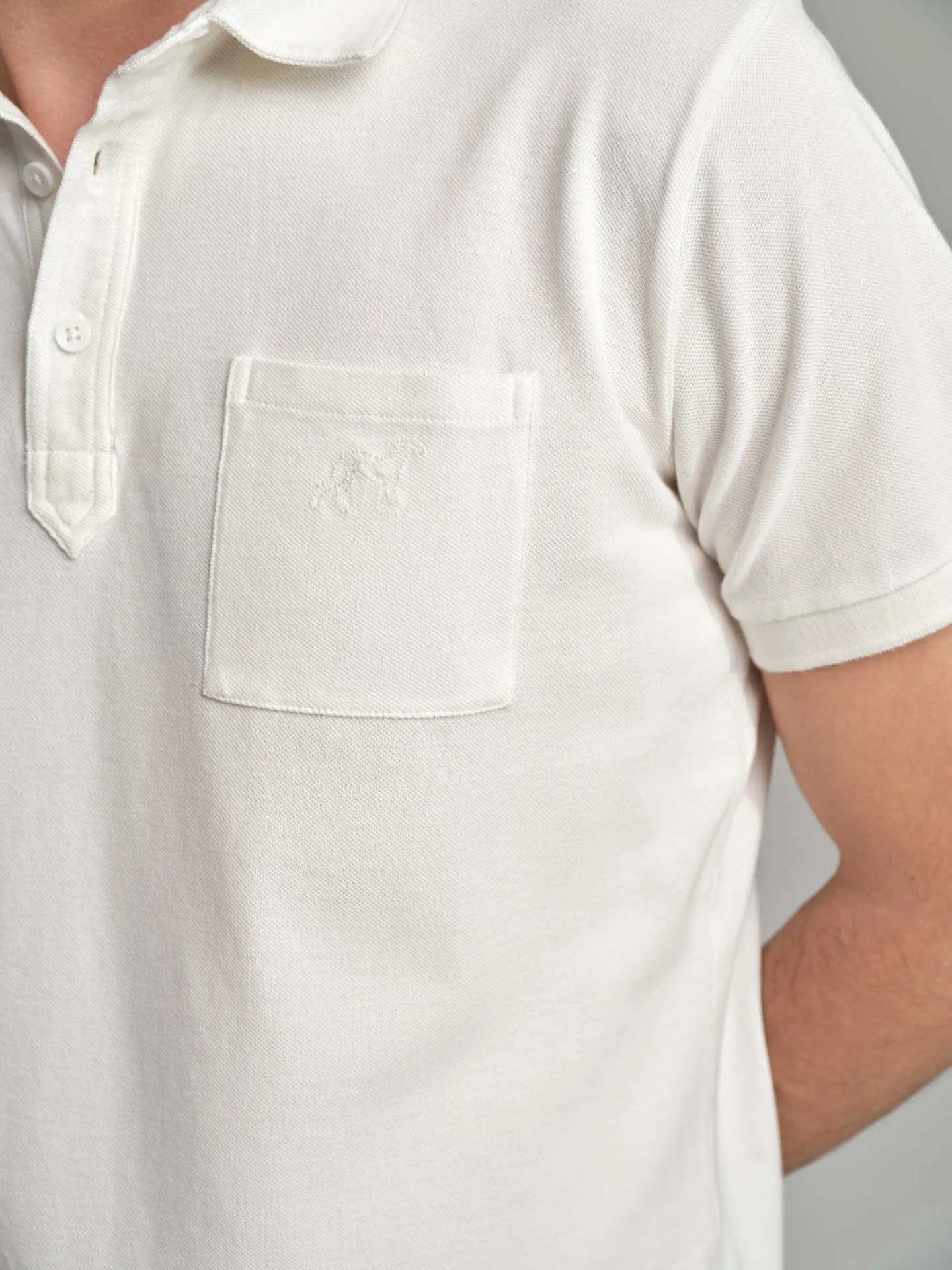 Relax garment dye piquet polo shirt
