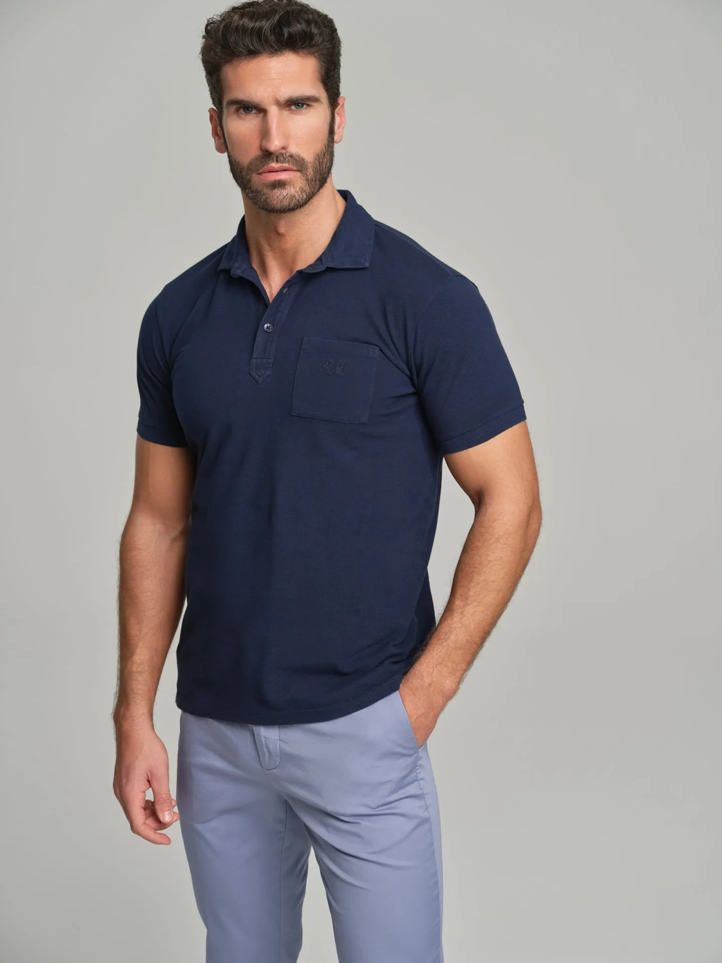 Relax garment dye piquet polo shirt