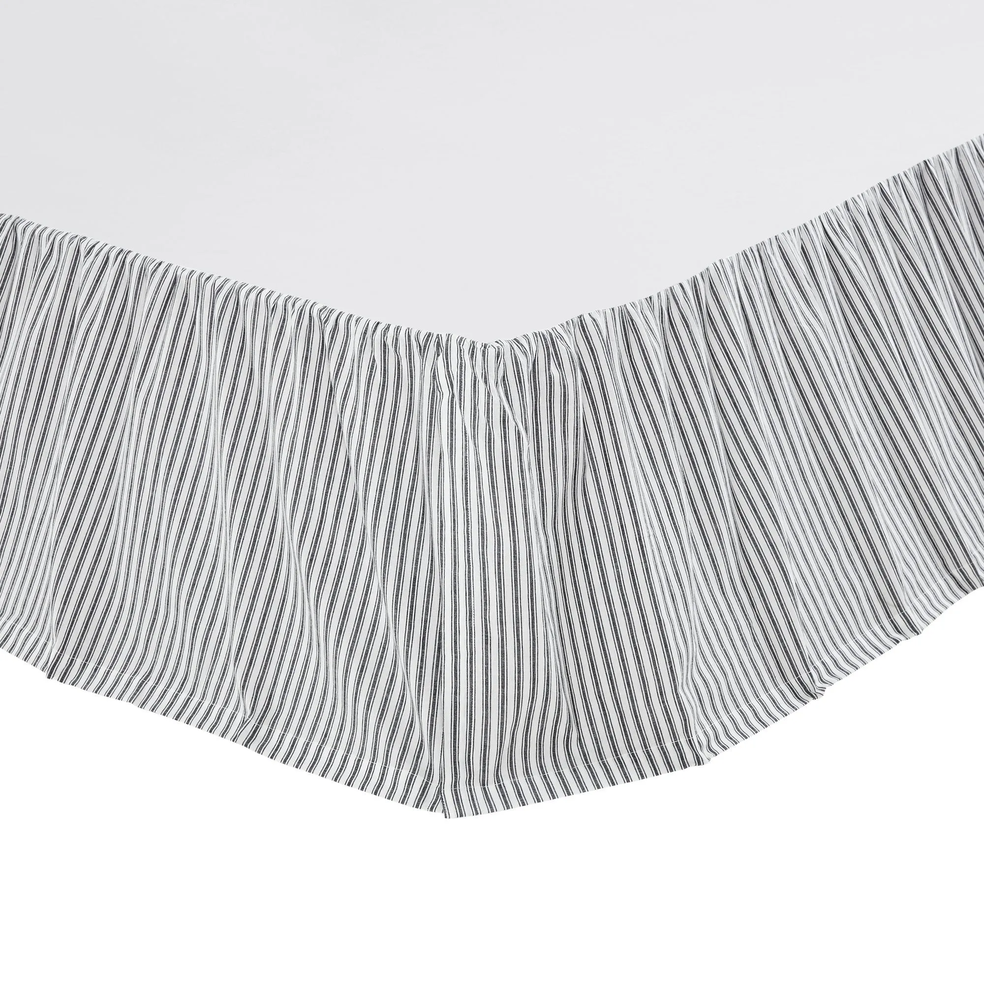 Sawyer Mill Black Ticking Stripe Bed Skirt