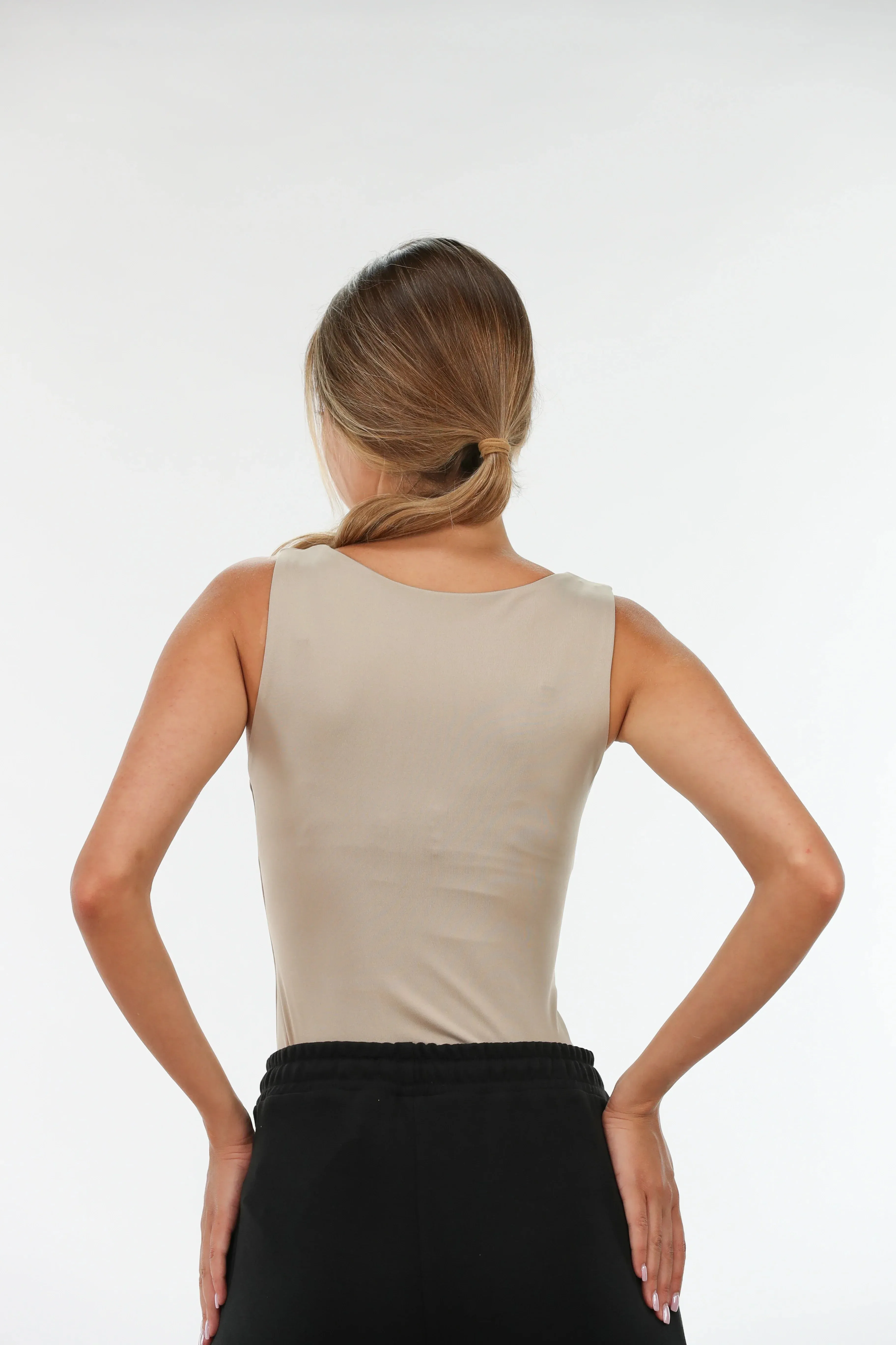 Short Sleeve Beige Basic