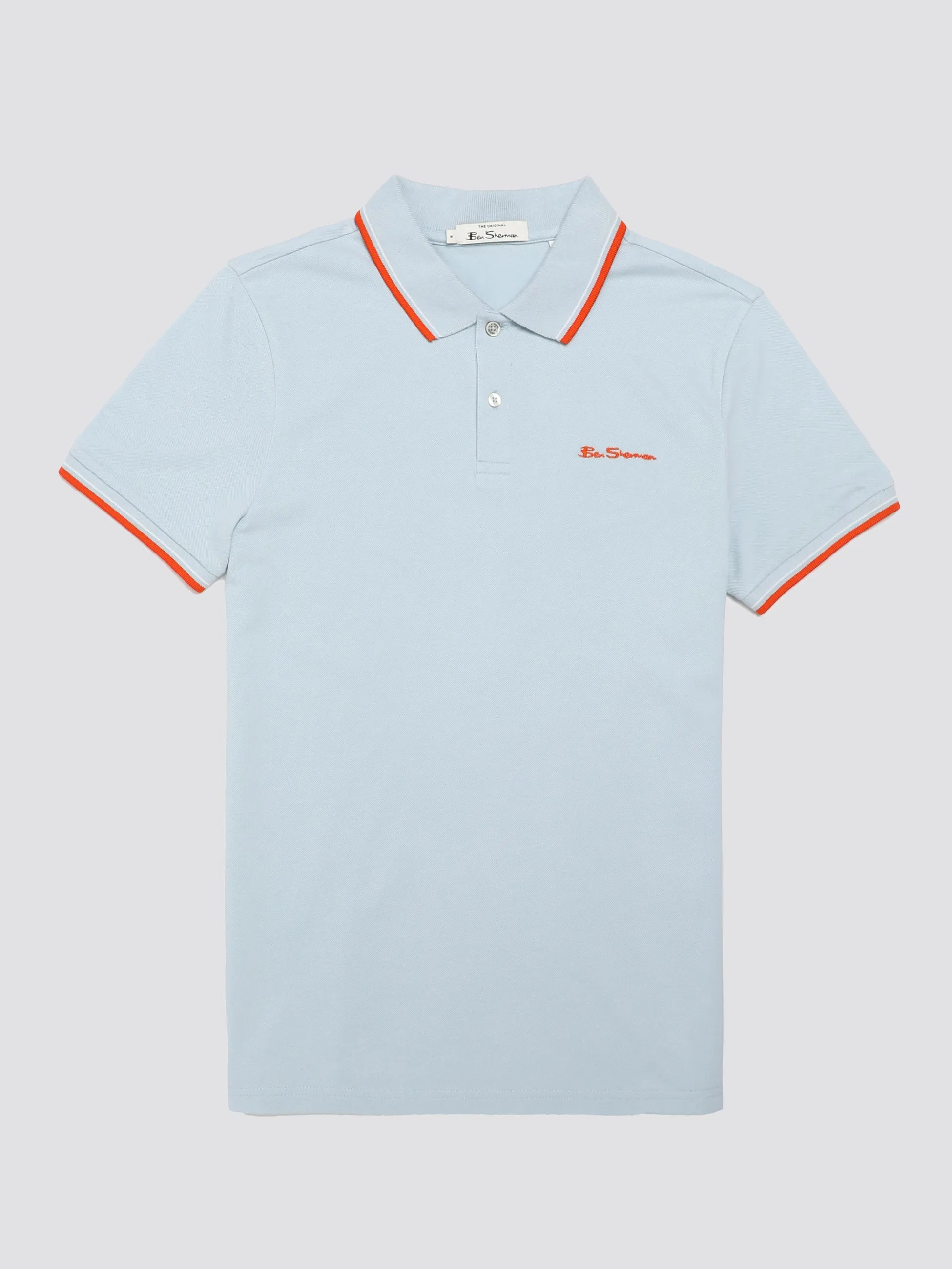 Signature Short Sleeve Polo - Pale Blue