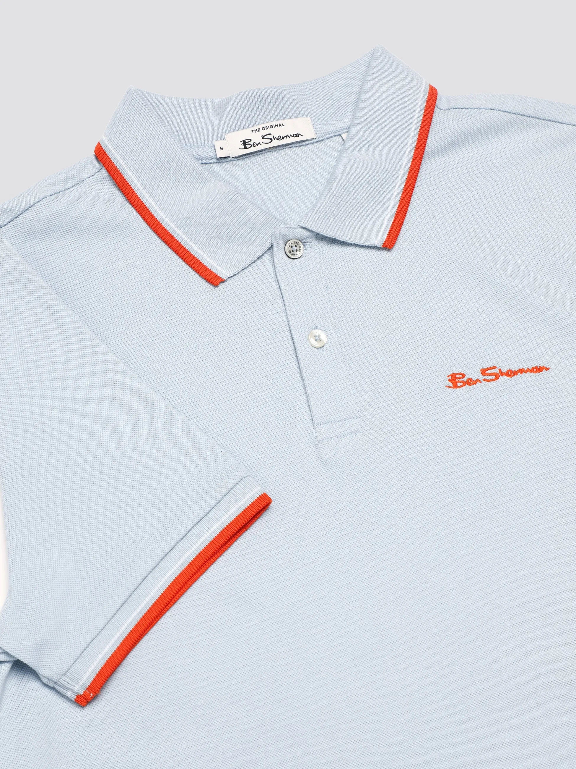 Signature Short Sleeve Polo - Pale Blue