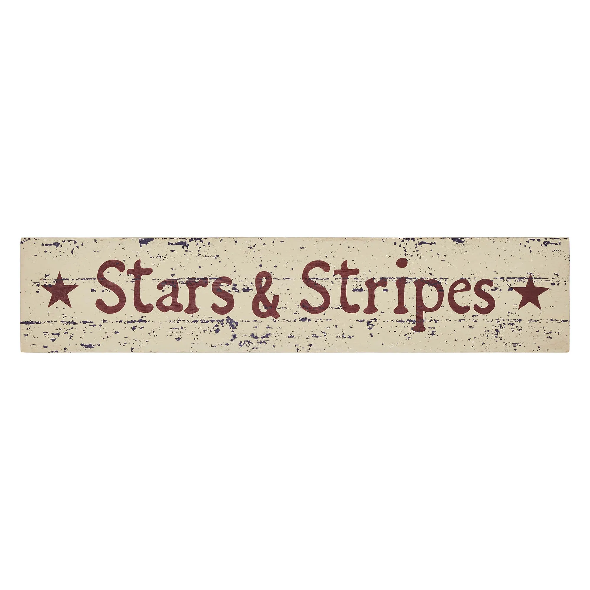 Stars & Stripes Wooden Sign 2.75x13