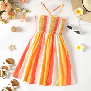 Stripe Smocked Slip Dress - Kids Girl
