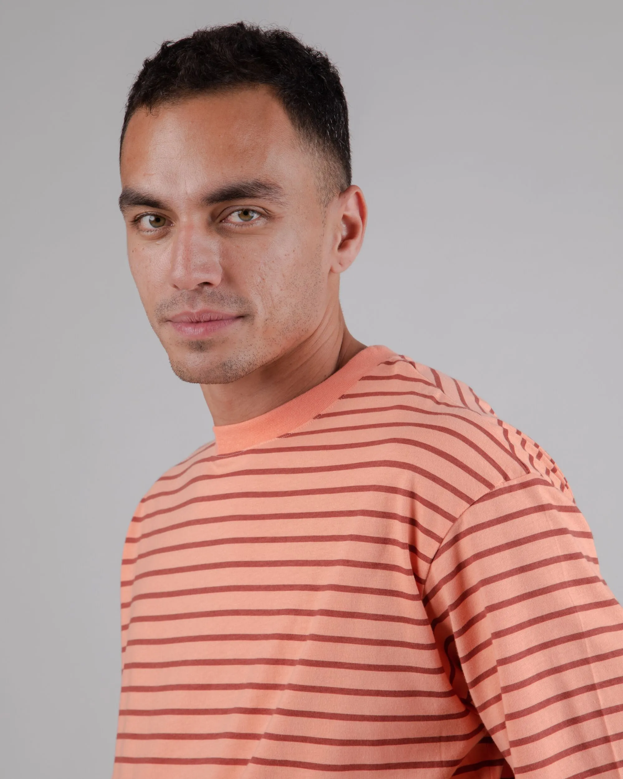 Stripes Oversize T-shirt Coral