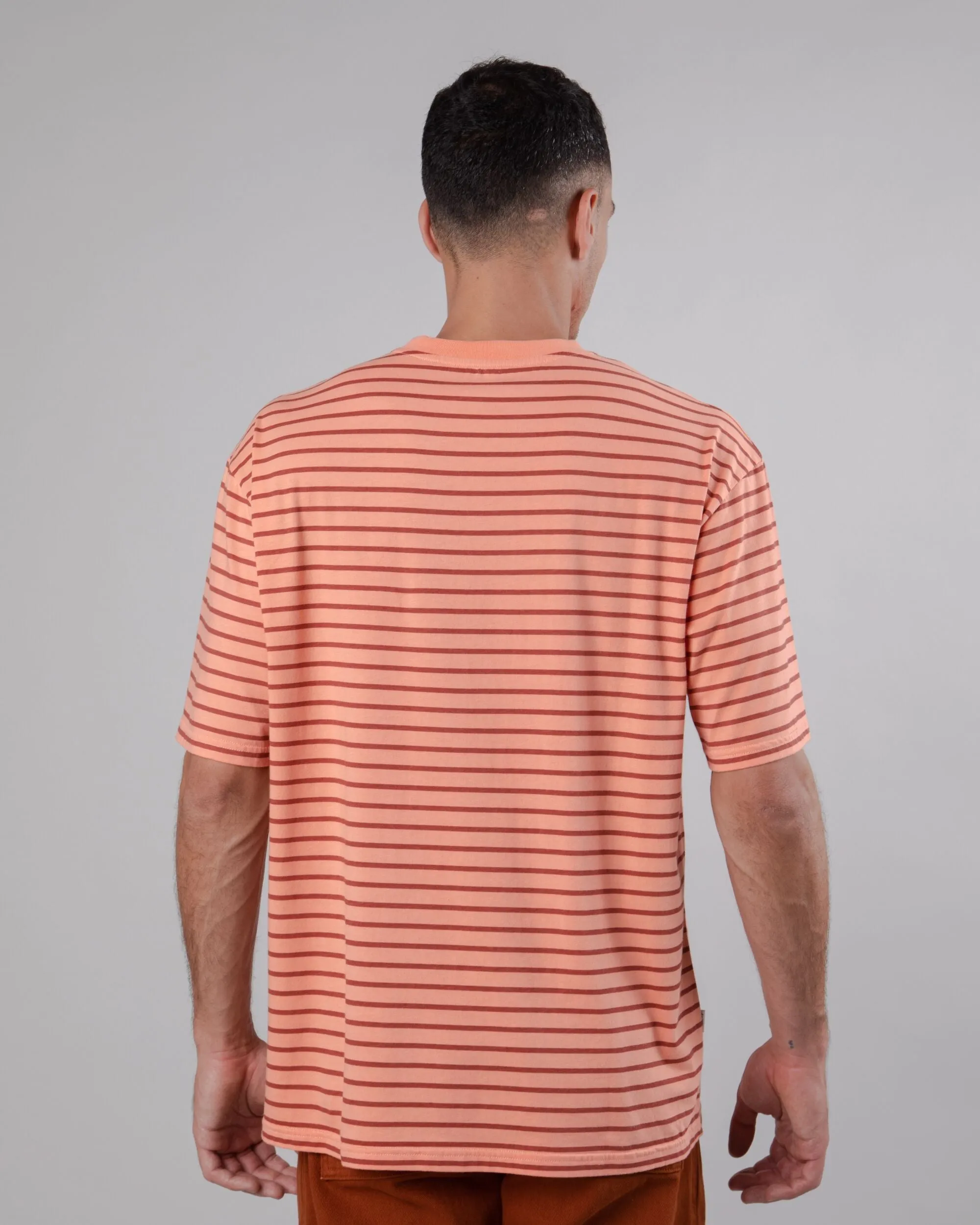 Stripes Oversize T-shirt Coral
