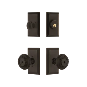 Studio Entry Set with Meadows Knob in Oil-Rubbed Bronze