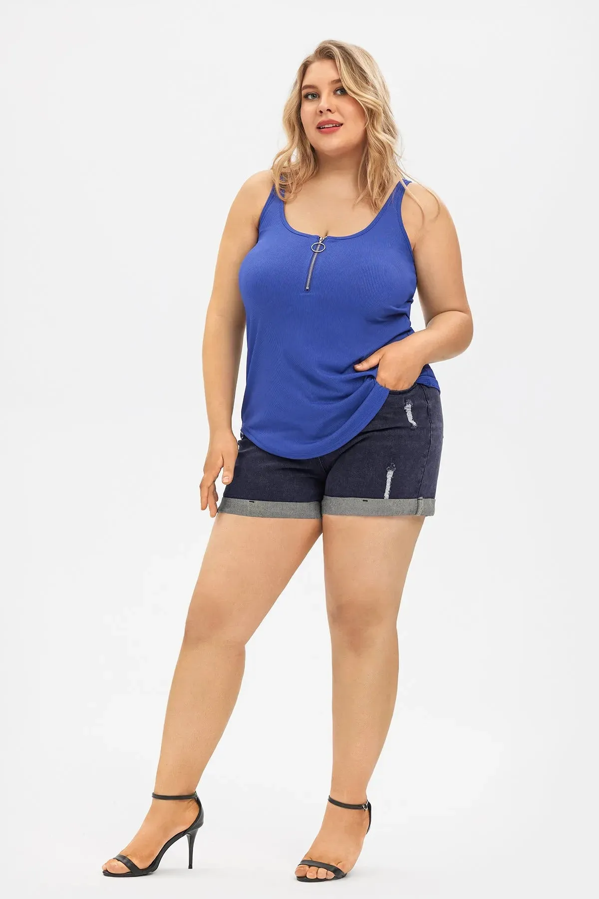 Super Soft Corset Mid Rise Short Jean