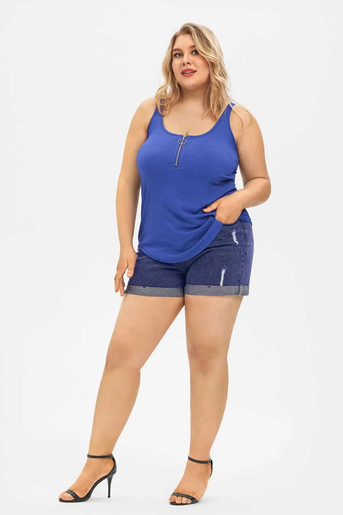 Super Soft Corset Mid Rise Short Jean
