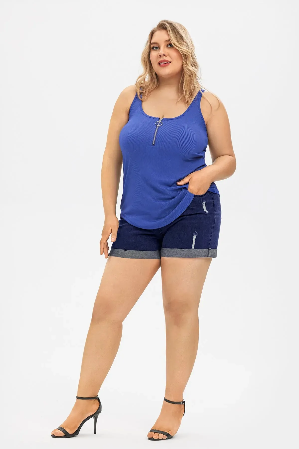 Super Soft Corset Mid Rise Short Jean