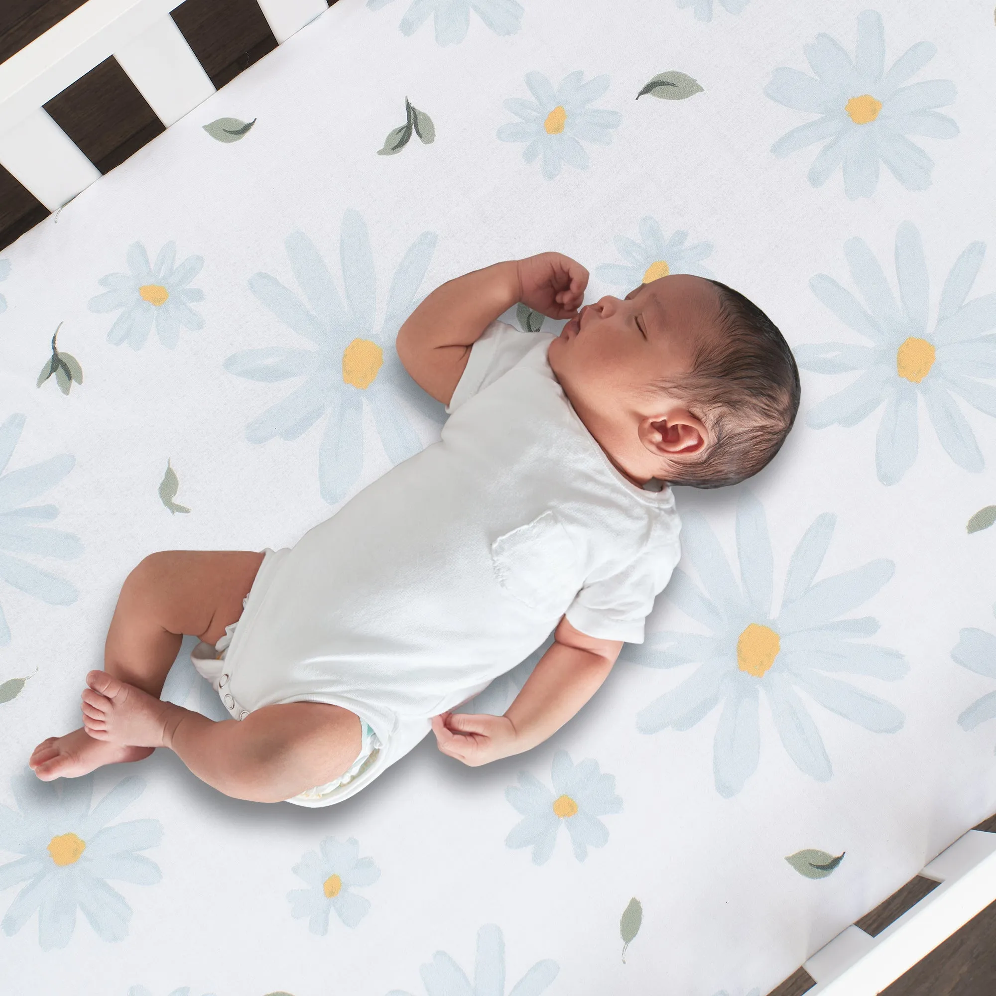 Sweet Daisy Cotton Fitted Crib Sheet